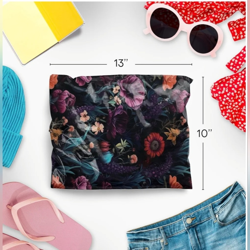 Poly Mailers 10"x13" Floral Print- 25 Pack